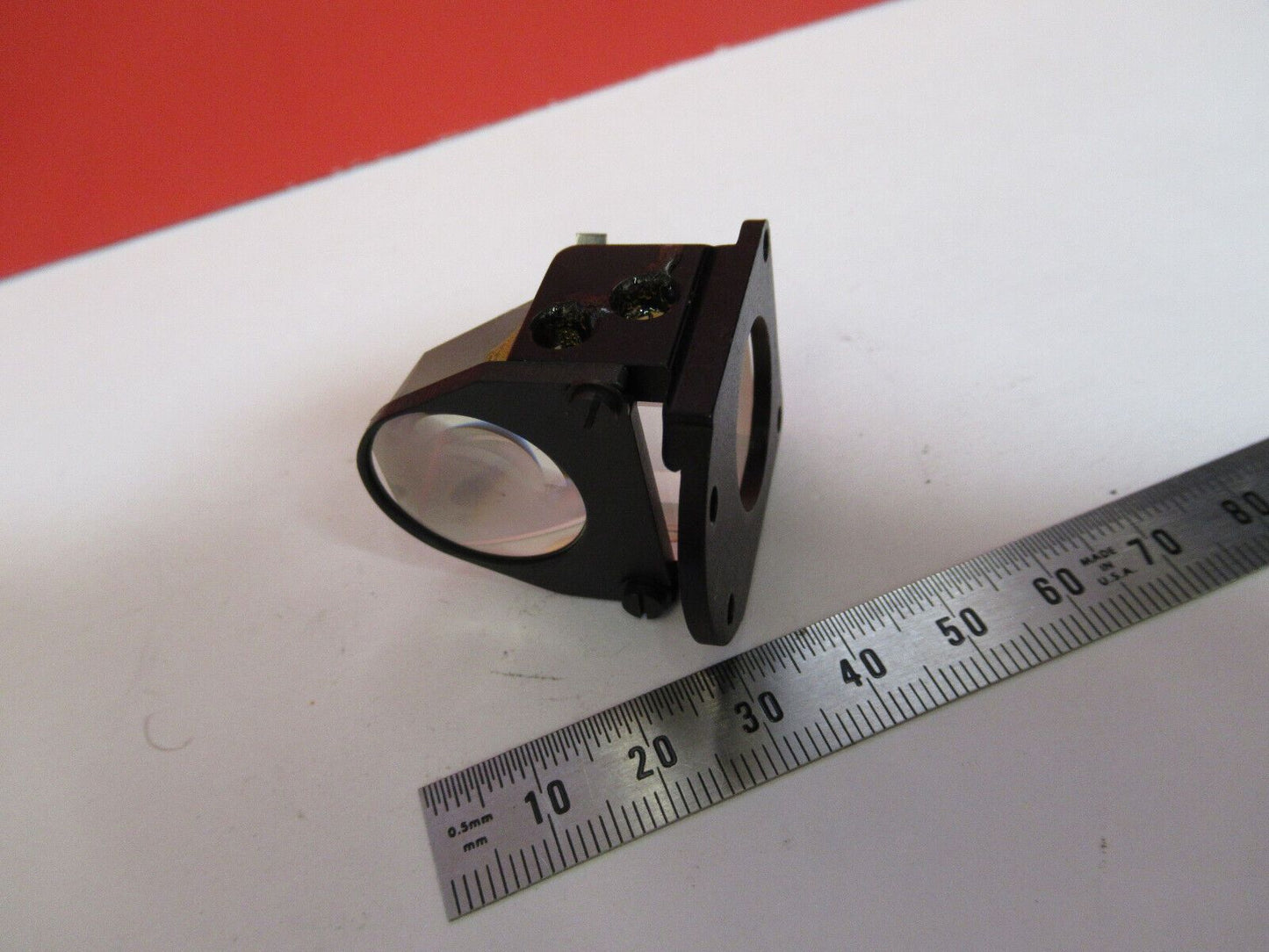 MICROSCOPE PART WILD SWISS GLASS PRISM HEAD OPTICS M20 AS PICTURED Y7-B-17