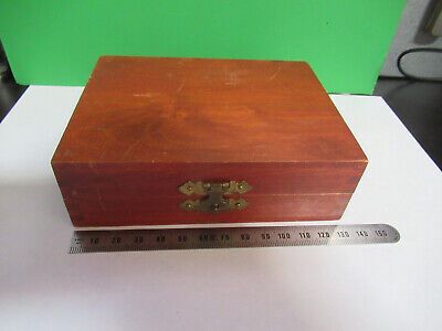 EMPTY WOOD BOX for SLIDE BAUSCH LOMB MICROSCOPE PART AS PICTURED R9-A-69