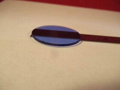 ZEISS GERMANY BLUE GLASS FILTER OPTICS MICROSCOPE PART OPTICS &FT-5-143