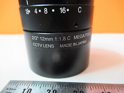 CCTV 12mm INSPECTION LENS MICROSCOPE OPTICS AS PICTURED &14-B-39