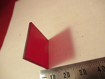 OPTICAL RED GLASS FILTER LASER OPTICS AS PICTURED &8-B-40