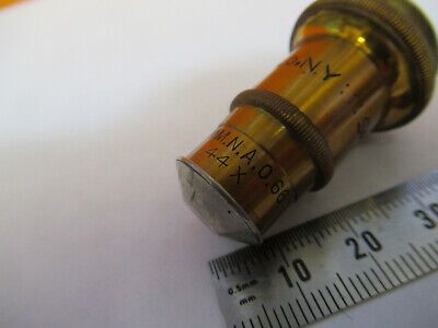 ANTIQUE BRASS SPENCER OBJECTIVE 44X LENS MICROSCOPE PART AS PICTURED &8Y-A-126