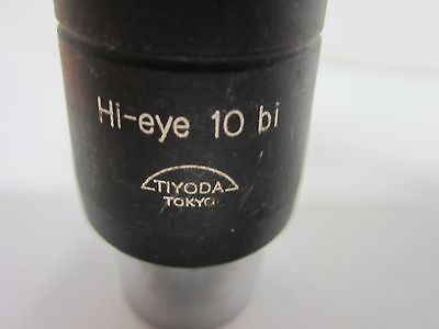 OPTICAL MICROSCOPE EYEPIECE TIYODA JAPAN HI-EYE 10 Bi OPTICS AS IS BIN#K9-21