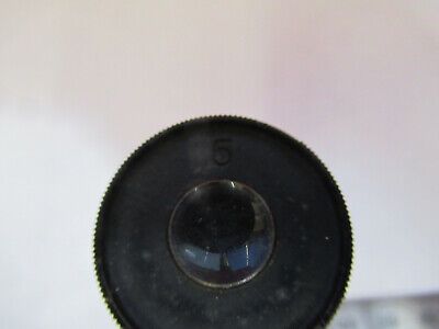 ANTIQUE BAUSCH LOMB LENS 5X EYEPIECE MICROSCOPE PART AS PICTURED &B3-B-41