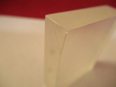 OPTICAL FLAT GLASS BLOCK DULL POLISHED SIDES OPTICS AS PICTURED &FT-4-47B