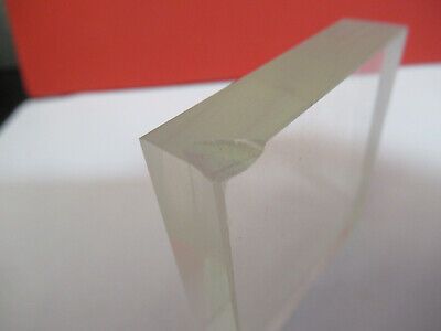 OPTICAL GLASS BLOCK  2" x 2" x 0.5"  [chipped] OPTICS AS PICTURED &B1-A-79