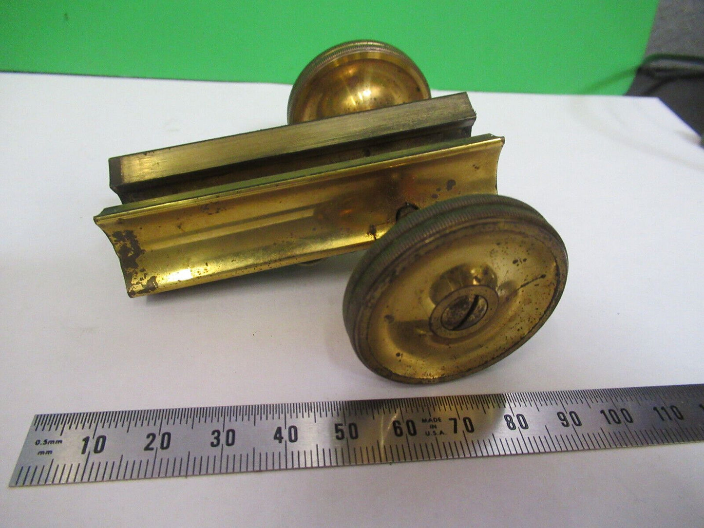 ANTIQUE ERNST LEITZ GERMANY BRASS STAGE MICROSCOPE PART AS PICTURED &R4-A-08