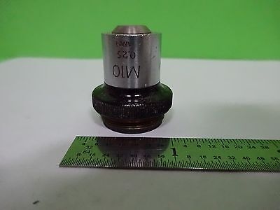 FOR PARTS MICROSCOPE OLYMPUS M10 OBJECTIVE  JAPAN OPTICS BIN#K1-M-24