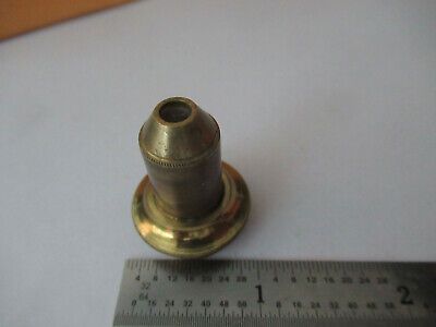 ANTIQUE BRASS ENGLAND OBJECTIVE LENS OPTICS MICROSCOPE PART AS PICTURED #F3-A-16