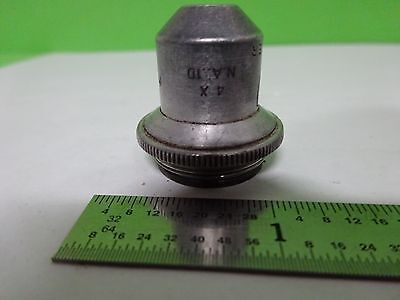 MICROSCOPE PART OBJECTIVE SPENCER 4X AMERICAN OPTICS AS IS  BIN#W3-31