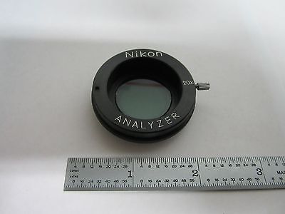 MICROSCOPE POLARIZER NIKON 20X ANALYZER OPTICS AS IS BIN#K5-02