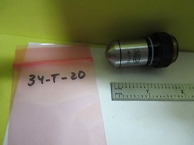 MICROSCOPE PART OBJECTIVE OLYMPUS HI M100X OPTICS AS IS BIN#34-T-20