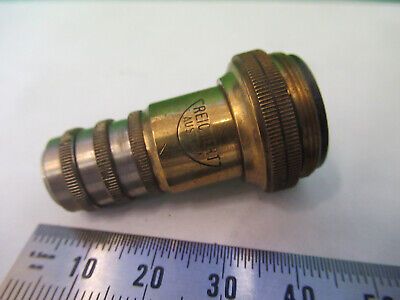 ANTIQUE BRASS REICHERT AUSTRIA OBJECTIVE MICROSCOPE PART AS PICTURED &Q9-A-20