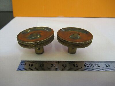 ANTIQUE BRASS SPENCER SET OF KNOBS ASSEMBLY MICROSCOPE PART AS PICTURED &F1-A-23