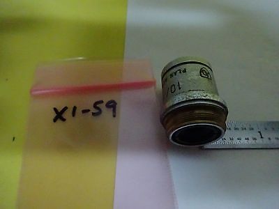 MICROSCOPE PART OBJECTIVE AO AMERICAN 10X PLAN ACHRO OPTICS AS IS BIN#X1-59