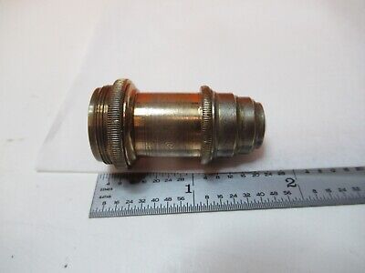 ANTIQUE BRASS OBJECTIVE LEITZ 6 MICROSCOPE PART OPTICS AS PICTURED &FT-5-61