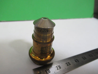 ANTIQUE BRASS SPENCER 44X 4mm OBJECTIVE MICROSCOPE AS PICTURED #H3-A-20