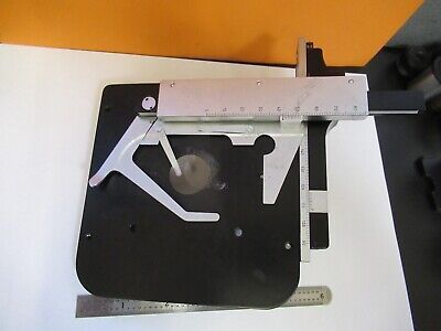 LEITZ HM-LUX GERMANY XY STAGE TABLE MICROSCOPE PART AS PICTURED &FT-6-X18