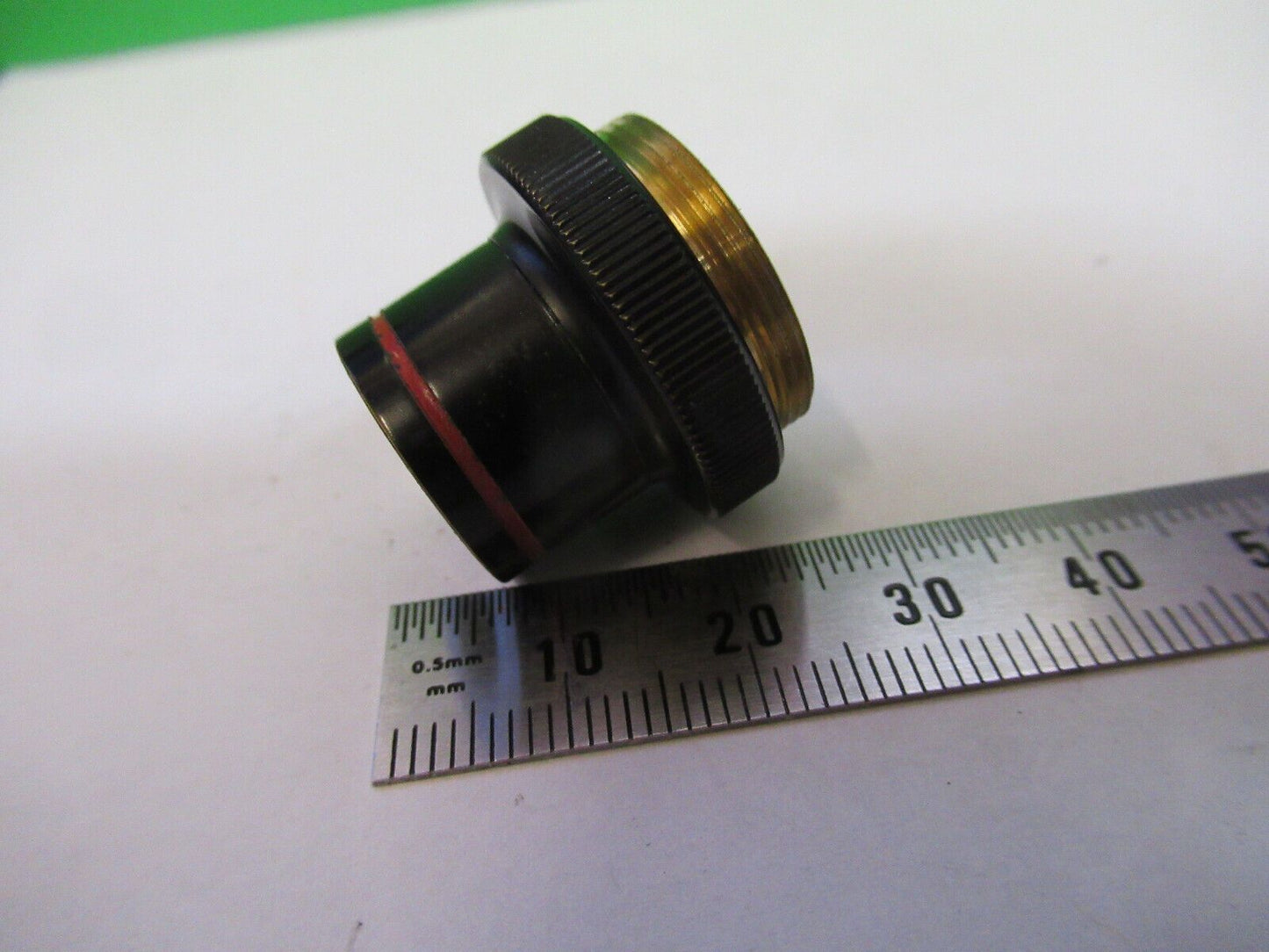 MICROSCOPE PART OBJECTIVE OLYMPUS JAPAN 4X LENS OPTICS AS PICTURED #Z6-A-31