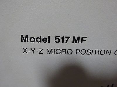 MICRO POSITIONING CONTROLLER STAHL XYZ MODEL 517 MF POWER SUPPLY AS IS BIN#TC-3