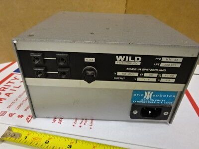 WILD HEERBRUGG SWISS MICROSCOPE PART POWER SUPPLY DC 6 VOLTS AS IS #TA-3