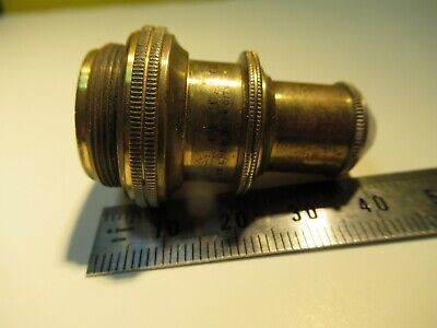 ANTIQUE BRASS OBJECTIVE BAUSCH LOMB 1/12 OPTICS MICROSCOPE as pictured &14-C-02