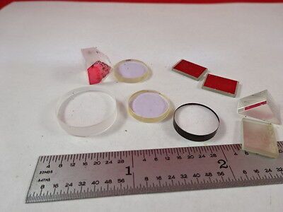 OPTICAL LOT PRISMS LENSES LENS COATED ETC LASER OPTICS AS IS B#C6-C-18