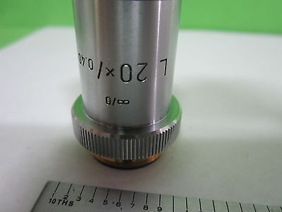 MIKROSKOP-OBJEKTIV LEITZ L20X DEUTSCHLAND INFINITY OPTICS AS IS BIN#T1-34