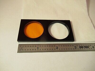 OLYMPUS ORANGE FILTER SLIDE OPTICS MICROSCOPE PART AS PICTURED &FT-5-136