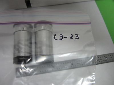 LOT 2 EA LEITZ GERMANY EYEPIECES PERIPLAN 10X MICROSCOPE PART OPTICS BIN#L3-23