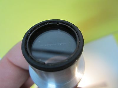 MICROSCOPE EYEPIECE PH10X + RETICLE MICROMETER OPTICS AS IS BIN#32-B-10