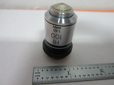 MICROSCOPE PART OBJECTIVE OLYMPUS JAPAN HI 100X OPTICS AS IS BIN#K9-46-C