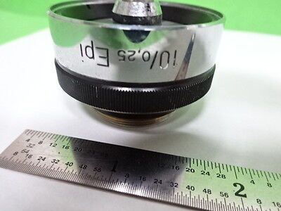 MICROSCOPE PART WILD HEERBRUGG SWISS EPI OBJECTIVE 10X OPTICS M20 AS IS #AF-03