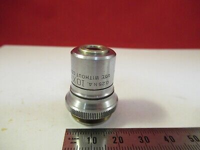 BAUSCH LOMB OBJECTIVE 10X 215mm MICROSCOPE PART OPTICS AS PICTURED &12-A-51