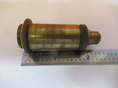 ANTIQUE JAPAN RARE BRASS OBJECTIVE UNKNOWN MICROSCOPE PART AS PICTURED &7B-B-41