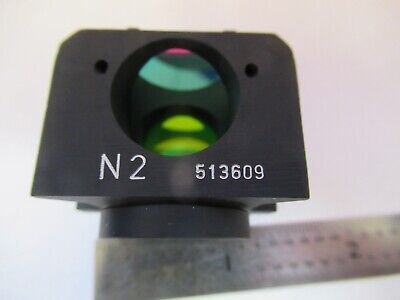 LEITZ GERMANY CUBE N2 513609 FLUOR MICROSCOPE PART OPTICS AS PICTURED &85-B-42