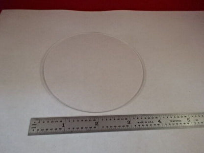 CLEAR GLASS ROUND SPECIMEN STAGE TABLE MICROSCOPE PART AS IS #Z4-A-05