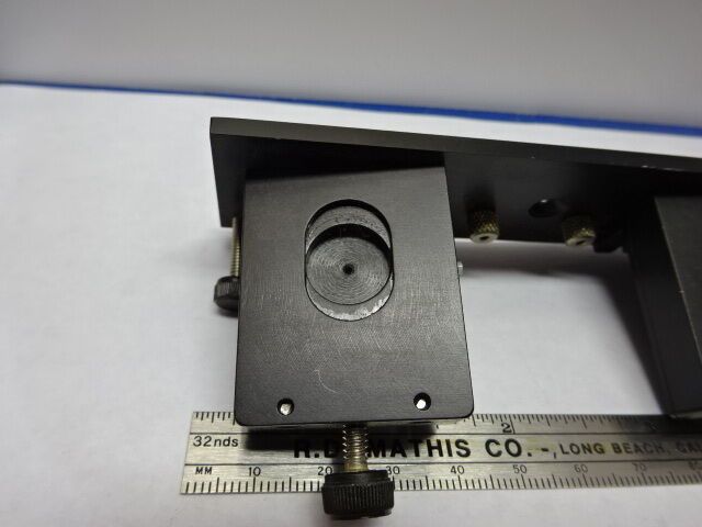 OPTICAL FIBER OPTICS FIXTURE RETICLE OPENING OPTICS AS IS #84-35