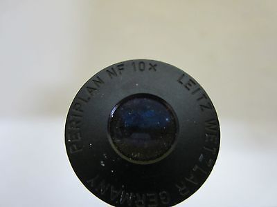 MICROSCOPE PART EYEPIECE NF 10X LEITZ GERMANY OPTICS AS IS BIN#U1-50