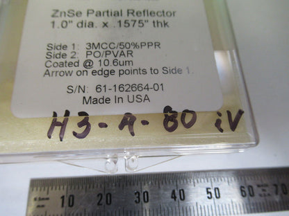 OPTICAL ZINC SELENIDE ZnSe LENS II-IV INFRARED OPTICS AS PICTURED &H3-A-80