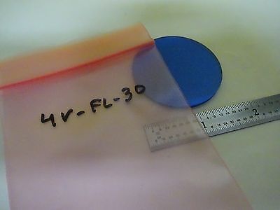 MICROSCOPE PART BLUE FILTER ILLUMINATOR OPTICS AS IS BIN#4V-FL-30