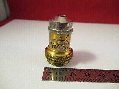 ANTIQUE ERNST LEITZ GERMANY OBJECTIVE 10X OPTICS MICROSCOPE PART AS PIC &8-B-61