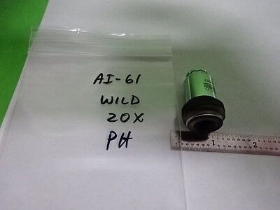 MICROSCOPE WILD HEERBRUGG SWISS OBJECTIVE 20X  PH PHASE OPTICS AS IS #AI-61