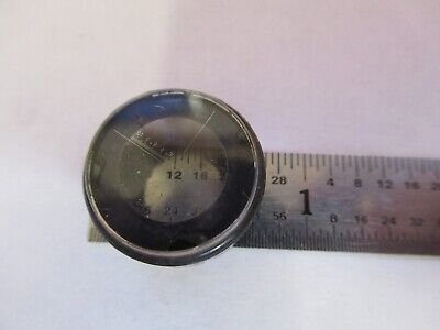 OPTICAL RETICLE GRATICULE MEASURING OPTICS MICROSCOPE PART AS PICTURED &19-B-35