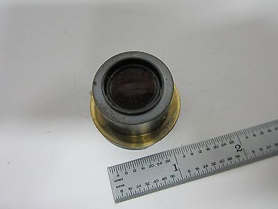 MICROSCOPE PART DMR LEICA MOUNTED LENS IN BRASS 120411 OPTICS BIN#D2-P-25