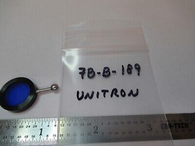 UNITRON MOUNTED BLUE GLASS FILTER MICROSCOPE PART OPTICS AS PICTURED &7B-B-189