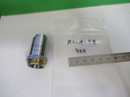 LEITZ WETZLAR GERMANY OBJECTIVE 40X OPTICS MICROSCOPE PART AS PICTURED #R1-A-98B