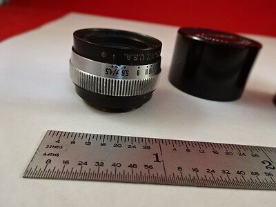 MICROSCOPE PART TESSAR BAUSCH LOMB OBJECTIVE LENS 48 mm OPTICS AS IS #Y7-H-94