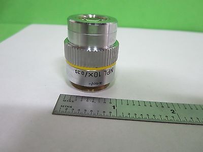 MICROSCOPE PART LEITZ GERMANY OBJECTIVE NPL 10X INFINITY OPTICS AS IS BIN#T1-38