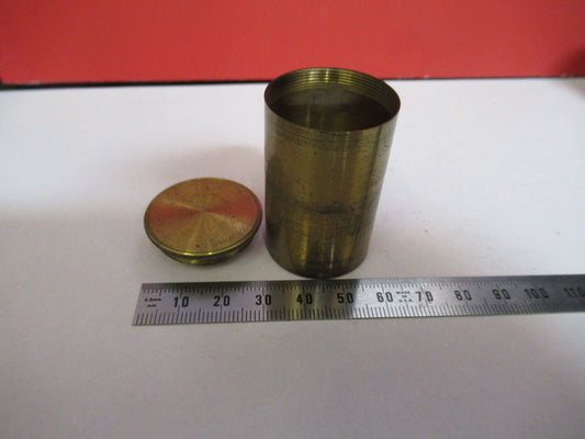 ANTIQUE BRASS EMPTY OBJECTIVE CAN WRAY MICROSCOPE PART AS PICTURED F8-A-49